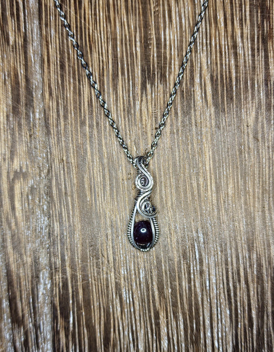 Amethyst Mini Pendant in Sterling Silver, Amethyst Jewelry