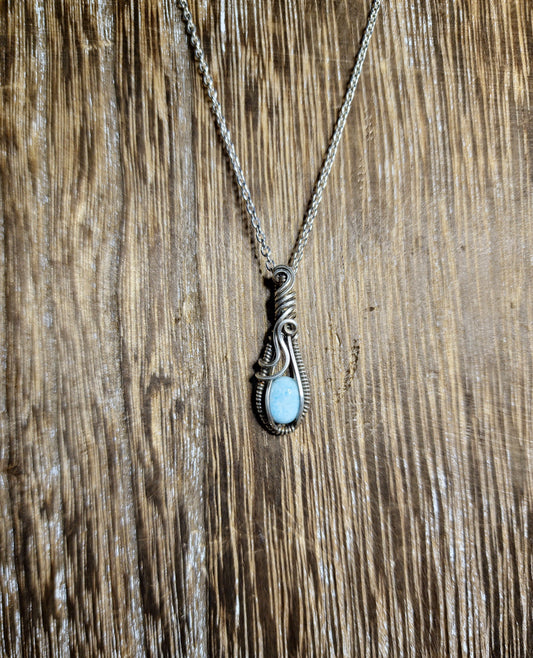 Larimar in Sterling Silver Wire